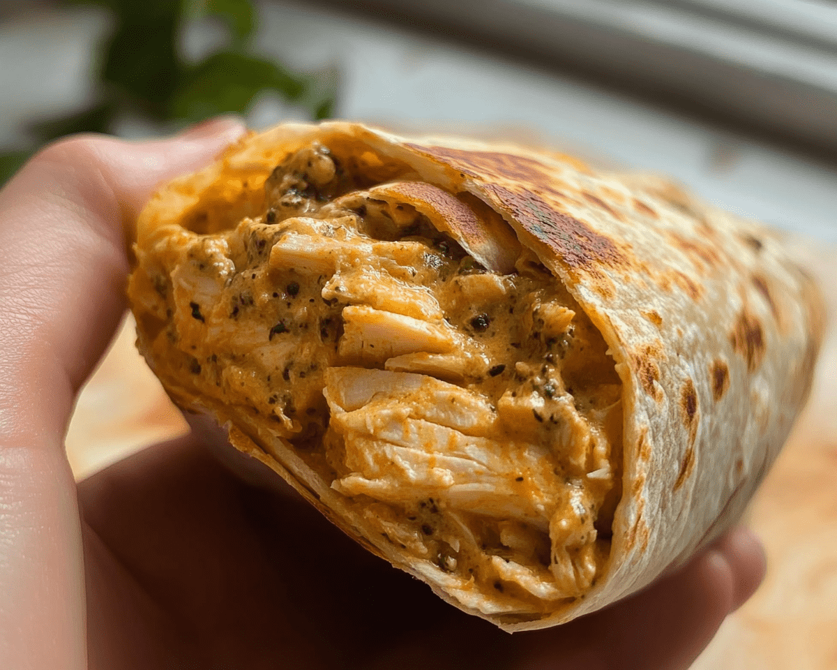 recipes for Creamy Chicken & Pesto Wrap yummy